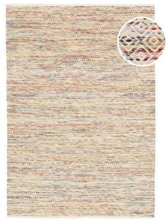 Tapis De Laine Médaillon Hugo Multicolore Oeko-Tex