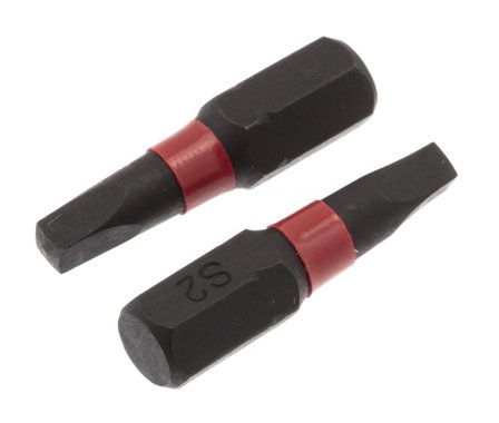 PELA 507813 Bits fyrkant, 2-pack R2, 25 mm, Borra & mejsla