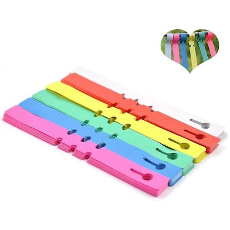 Kasvitunnisteet, vedenpitävät ripustettavat kasvitunnisteet (120 kpl pakkauksessa), sopivat taimialustoille, nurmikoille, puille jne., 6 väriä, 20 * 2