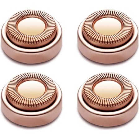 4x tillbehör för Flawless ansiktshårborttagare 18 karats guldpläterad skönhetsgadget
