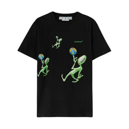 Off White, T-Shirts Zwart, Heren, Maat:XL