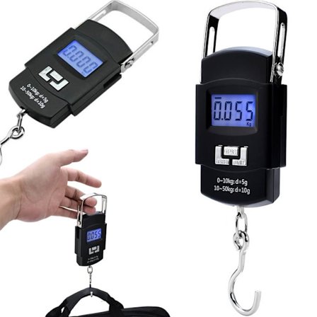 Bagagevåg | Digital Hängvåg med Krok 50kg svart