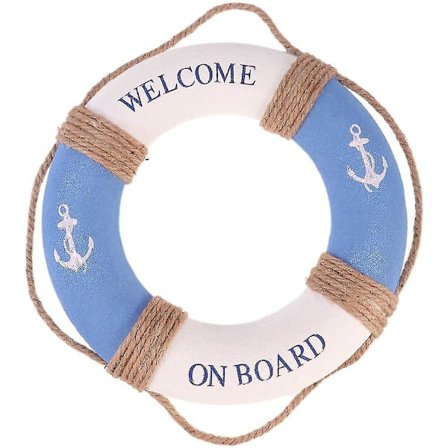 Redningskrans til dekoration - Maritim dekoration til ophængning 30 cm julepynt