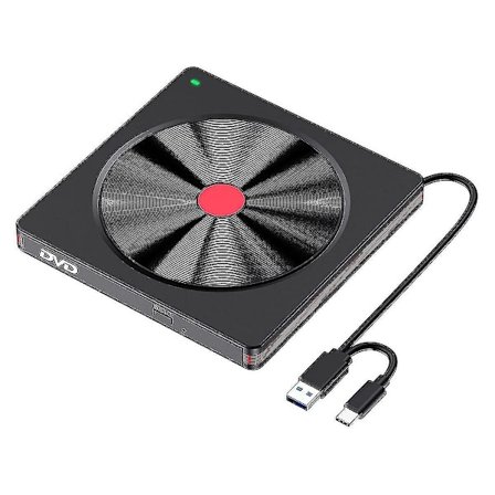Ekstern CD/DVD-stasjon, USB 3.0 DVD/CD-ROM-leser/brenner for bærbar PC, stasjonær PC, Windows 11/10/8