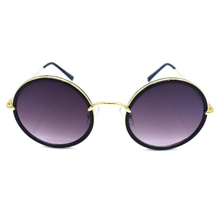 Fear Runda solglasögon - Svart/guld