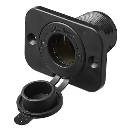 Cigarettändare infällt uttag 12V/24V med lock