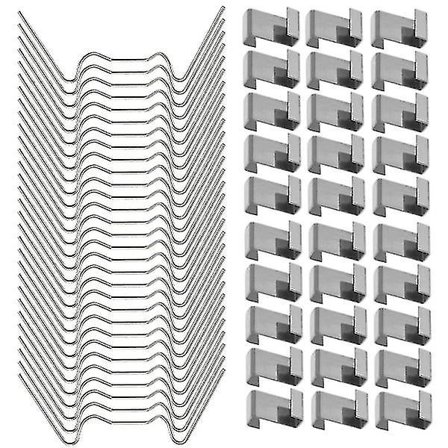 100 stk. drivhusklips for glass, rustfritt stål, drivhusvindusbraketter, klips for drivhusglass