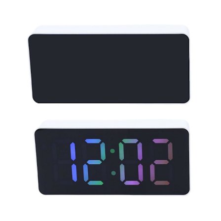 Dato Tid Soverom Temperatur LED Digital Vekkerklokke Bord Snooze Funksjon