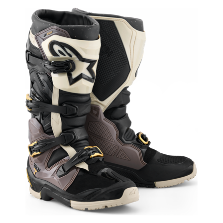 Endurostiefel Alpinestars Tech 7 Drystar Schwarz/Dunkelgrau/Gold 45,5
