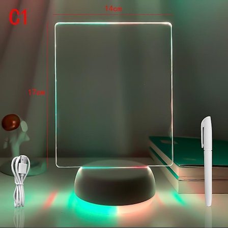 Noteringstavla LED Tvåfärgad 3D Nattlampa Meddelandetavla Semesterljus Med Penna Gåvor Till Barn Flickvän Dekoration NattlamporC1