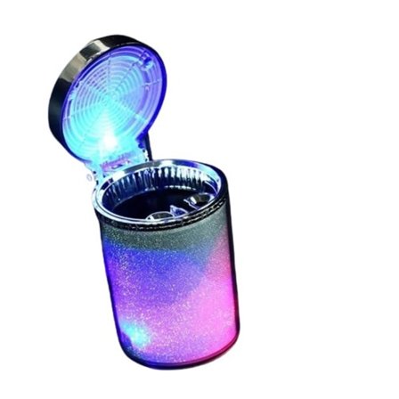Bil Askfat Med LED Ljus Lufttätt Lock Multifunktionell Fordon Kopp Hållare Luft Vent Askfat Skräpkanna Bil Inredning Inredning