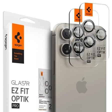 [2-PAK] Spigen iPhone 15 Pro/15 Pro Max Kameralinsskydd i Hærdet Glas