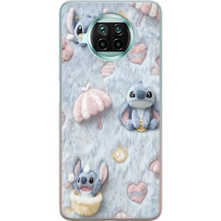 Yhteensopiva Puhelinkuori Xiaomi Mi 10T Lite 5G Pisto kuvioita sydämillä, sateenvarjoilla ja pastellin värisellä pehmeällä taustalla