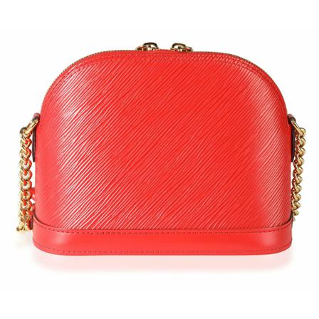 Louis Vuitton Vintage Pre-owned Louis Vuitton Rouge Epi Leather Alma Mini Shoulder Tas , Rood , Dames , Maat: ONE Size Vintage Tassen