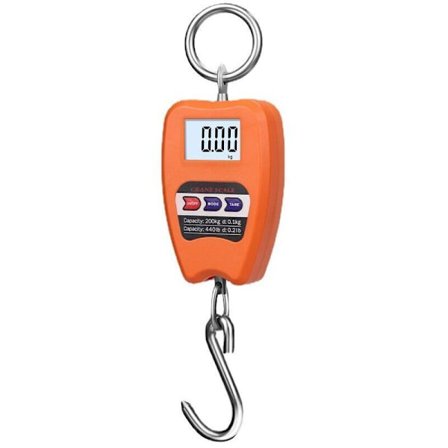 Profesjonell industriell digital vekt, fjærbelastet krok, 200 kg, fra DEBUNS