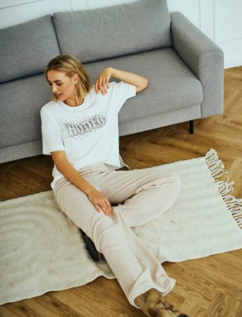 FREE/QUENT Fqcarol-Tee - Cream - L/XL