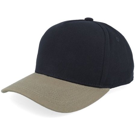 Equip - Svart adjustable Keps - Kids Black/Dark Olive Brim A-frame Adjustable @ Hatstore
