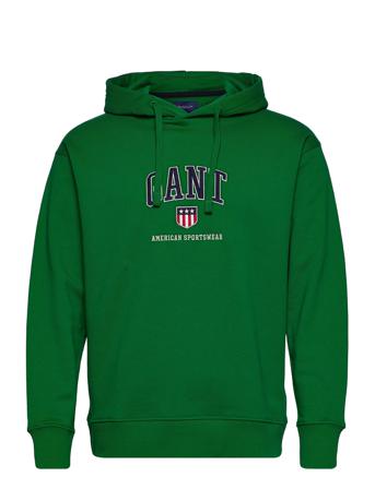 D.2 Retro Shield Sweat Hoodie Hoodie Grön GANT