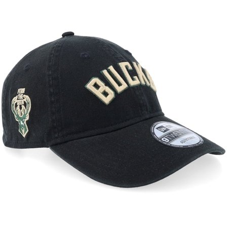 New Era - NBA Black adjustable Czapka Z Daszkiem - Milwaukee Bucks 9TWENTY NBA Statement 920 Black Adjustable @ Hatstore