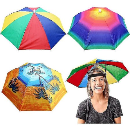 Taitettava Aurinkovarjohattu 3 Osassa Taitettava Aikuisten Hauska Hattu Minihattu Vesimeloninkuori Satunnainen Väri