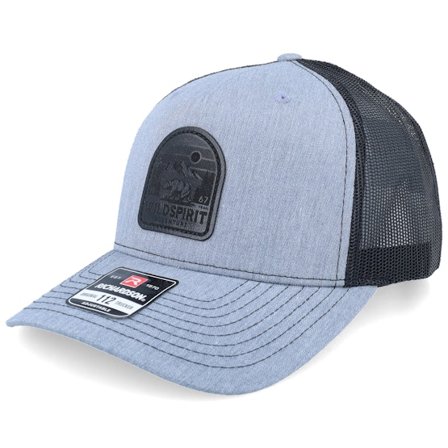 Wild Spirit - 112fp Split Heather Grey/Black Trucker Trucker Grey Cap - @ Hatstore