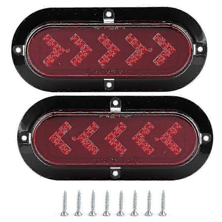 2 kpl 6 tuuman 25 LED-takavalo vedenpitävä soikea jarruvalo veneeseen, mönkijään, kuorma-autoon, perävaunuun