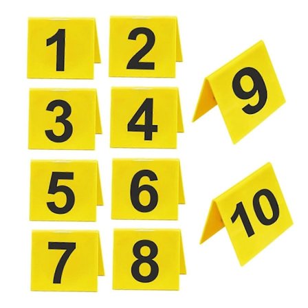 10 kpl Rikospaikkanumerokyltti Koristelu Uudelleenkäytettävä Kaksipuolinen Akryyli 1-10 Mini Todistemerkki Pöytäkyltti Etsivä Vihje Juhlakoriste