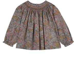 Bonpoint Smockee Griotte Floral Blouse Multicolor 2 Years - Tops - 2 years - Green - Mädchen