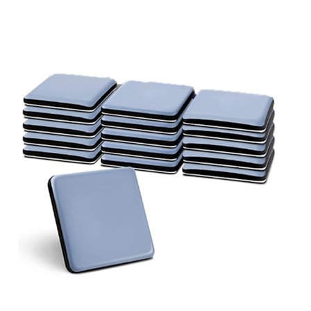 16x selvklæbende Teflon møbelglidere - 30 x 30 mm (firkantet) - Professionel glider/gliderstol