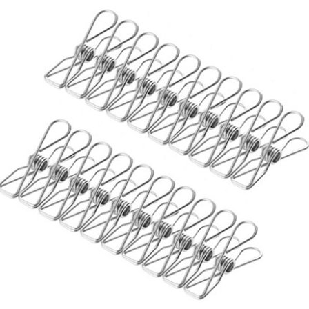 70 stk. clips i rustfrit stål, tørreclips til tøj, undertøj, hatte, sokker, stativclips, stærk vindtæt solid line clip