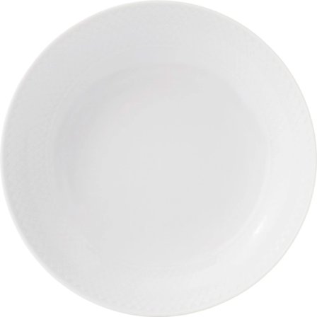 Lyngby porcelæn Rhombe dyb tallerken, 20 cm. - Hvid | KitchenOne