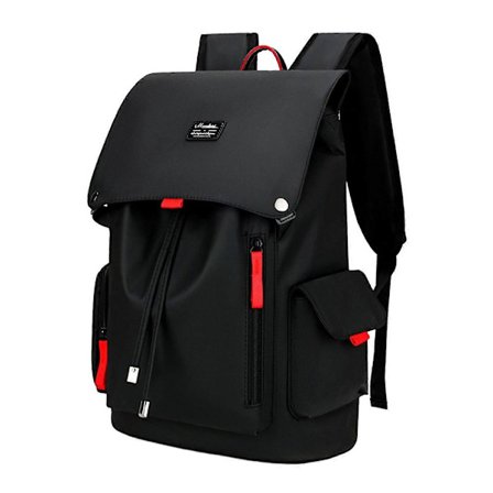 Ryggsekk for menn, skolesekk med justerbar skulderstropp, avslappet ryggsekk, skolesekk for tur utendørs