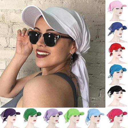 1 st Cap Durag Brätte Solskydd med förbundna turbanmössor Huvudsjal Hijab Pure Color Muslim Beac