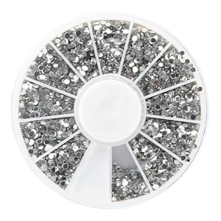 Rhinestone sølv 1,5 mm - Negle dekorationer