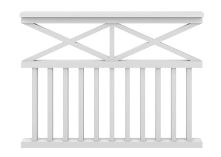 Jabo 4504 Altanräcke 12x90 cm, kryss, vit, Utemiljö