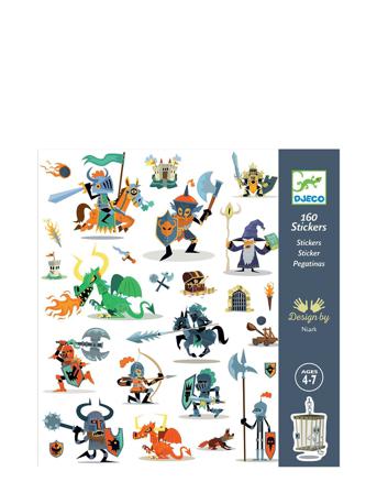 Knights Toys Creativity Drawing & Crafts Craft Stickers Multi/mønstret Djeco