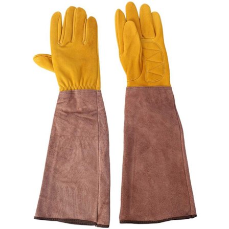 Havearbejde til kvinder og okselæder beskæring torne bevis med lang arm beskyttelse handske-M