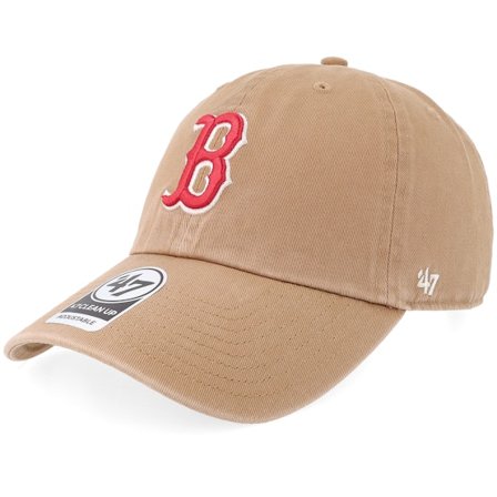 47 Brand - MLB Beige unconstructed Kasket - Boston Red Sox Mlb Clean Up Camel Dad Cap @ Hatstore