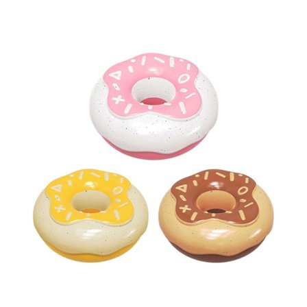 Vocal Donut - Koiran lelu hampaiden puhdistukseen, interaktiivinen lemmikkieläinten tarvike, pureskelu, leikki, vaaleanpunainen