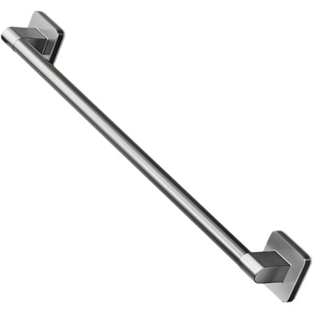 Håndklædeholder til badeværelsesvæg uden skruer, metal håndklædestang selvklæbende til køkken 50 cm grå robust