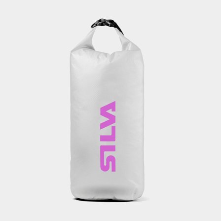 Drybag / borsa stagna Silva TPU, 70D, 6 litri, con supporto per lampada frontale, trasparente/viola