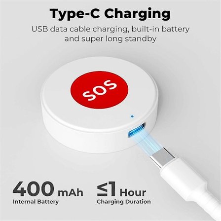 Mini Tuya WIFI Ældre SOS Knap Vandtæt Nød Panik Sensor