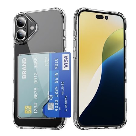 Klart Akryl Sidekort Slot Stødsikkert Telefoncover Kompatibelt med iPhone 17