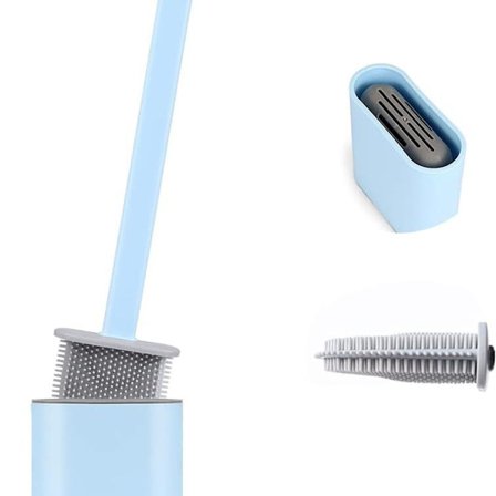 Toiletbørste, toiletbørste silikone, toiletbørste hurtigtørrende holder