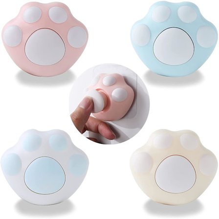 Sett med 4 søte selvklebende kroker for badekåper og håndklær, L