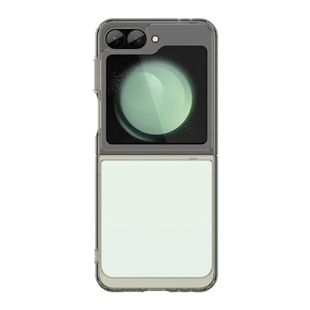 SAM Galaxy Z Flip 6, Akryl Telefon Cover, Stødsikkert Blødt Telefon Cover (Gennemsigtig Grå)