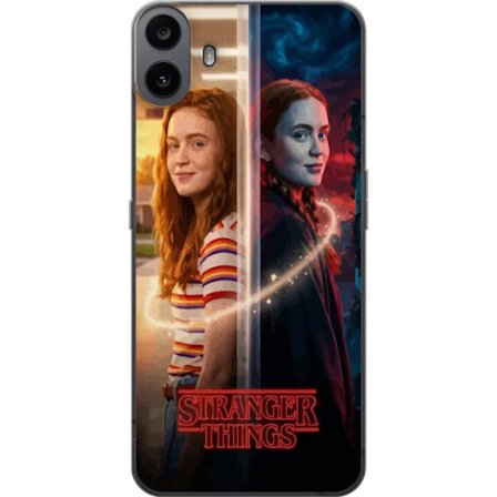 Yhteensopiva Puhelinkuori Nothing CMF Phone 1 Jakaloitunut muotokuva Max Mayfieldin välillä arkipäivä ja tumma rinnakkaismaailma Stranger Things-t