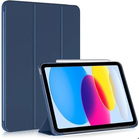 Cover til iPad 11" A16 - E.F.Connection - Anti-ridse beskyttelse - Auto standby-vækning - Marineblå