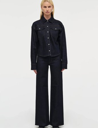 NEUW Eva Wide Resonate Raw Indigo - Black - 27 x 30