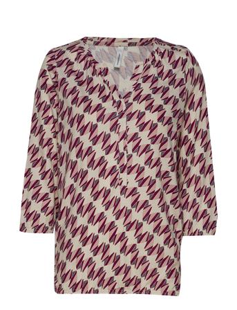 Sc-Felicity Aop Bluse Langærmet Lilla Soyaconcept